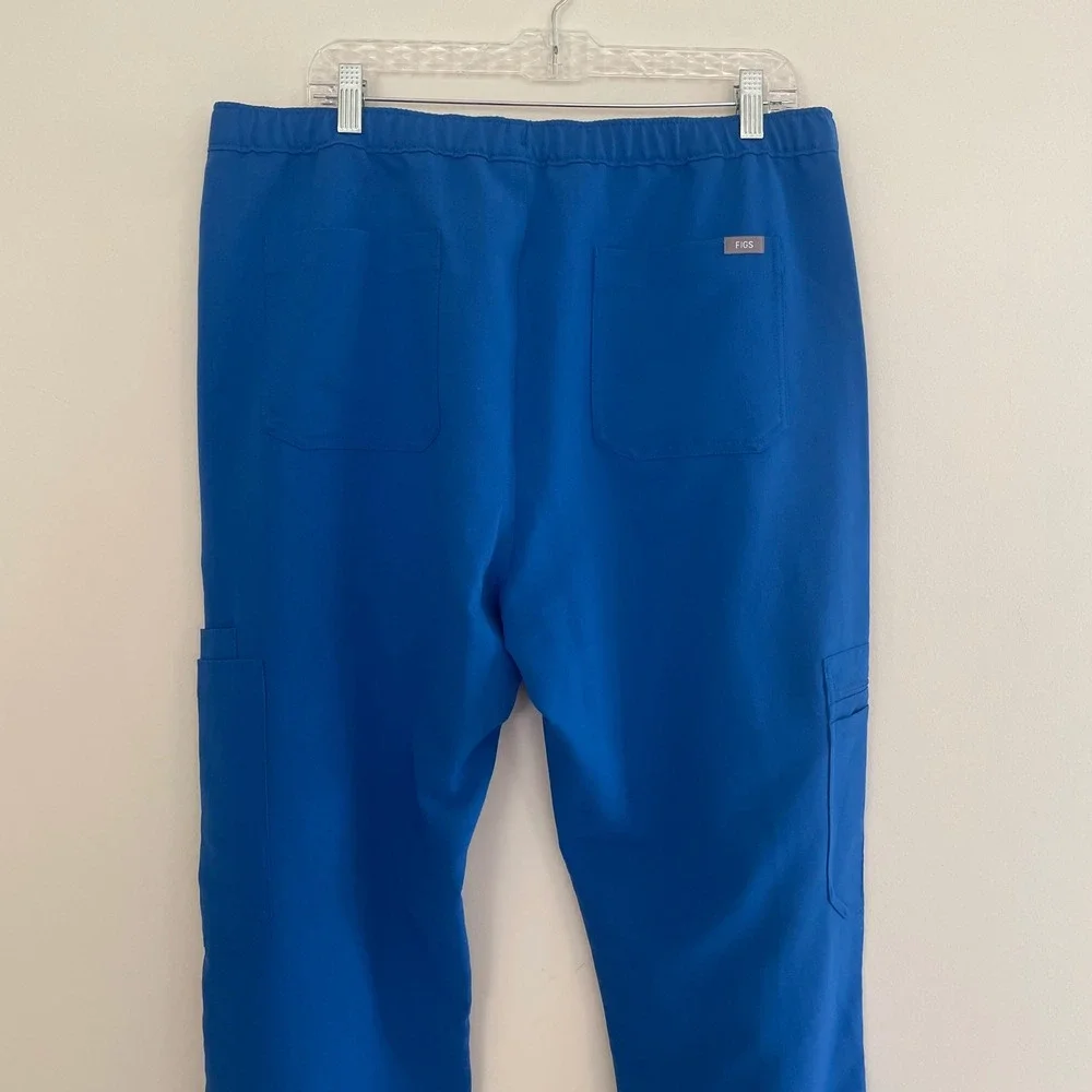 FIGS Cairo Cargo Scrub Pants Men XL Tall Royal Blue Technical Collection TM3001T
